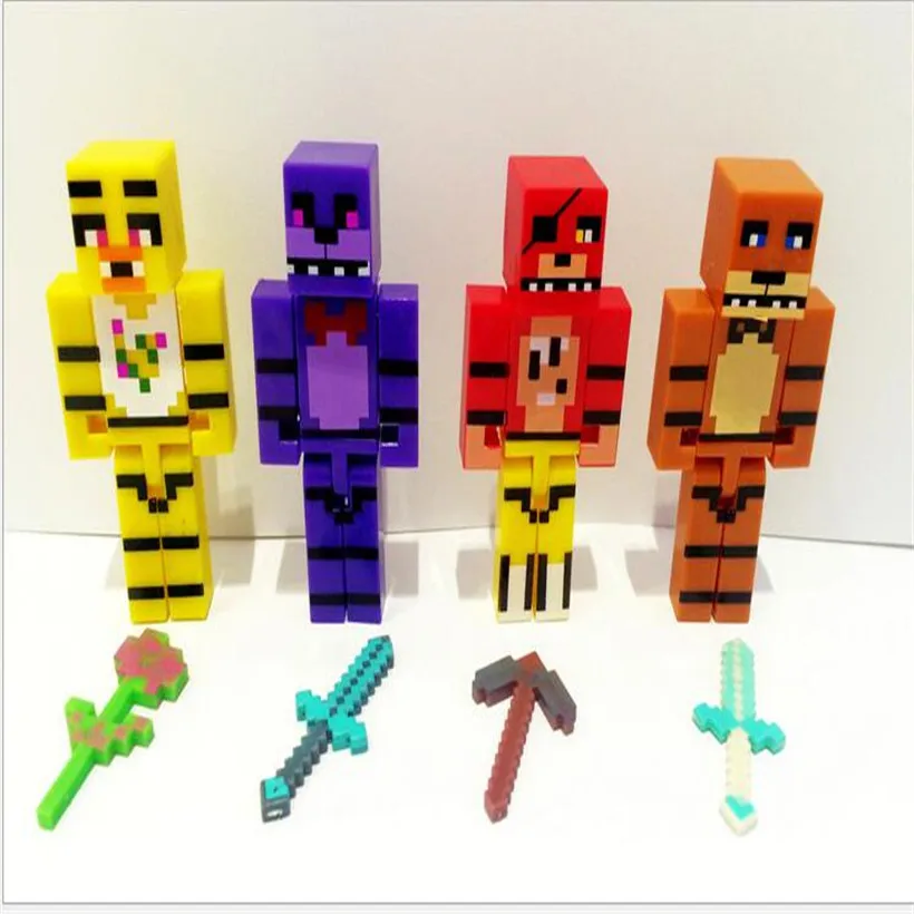 4 шт./компл. Five Nights at Freddy's FNAF Foxy Бонни и Чика Фредди игрушки строительные блоки