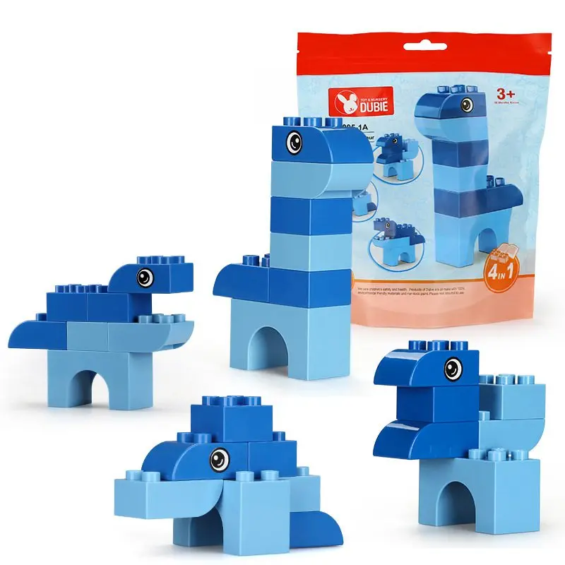 

Legoing Duplo Cute Toys Dinosaur DIY Styles MOC Building Blocks Toys For Children Compatible with Legoings Duplos Educational