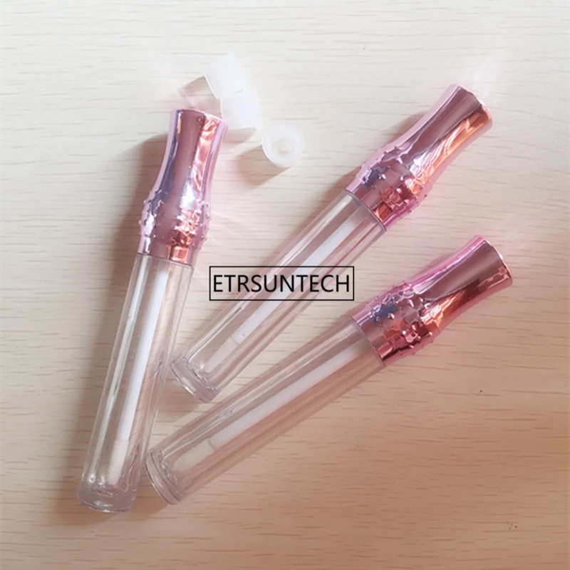 

200pcs/lot 7ml Clear Lip Gloss Containers With Purple uv Lid Empty Cosmetic Containers Lip Balm Tube F20171857
