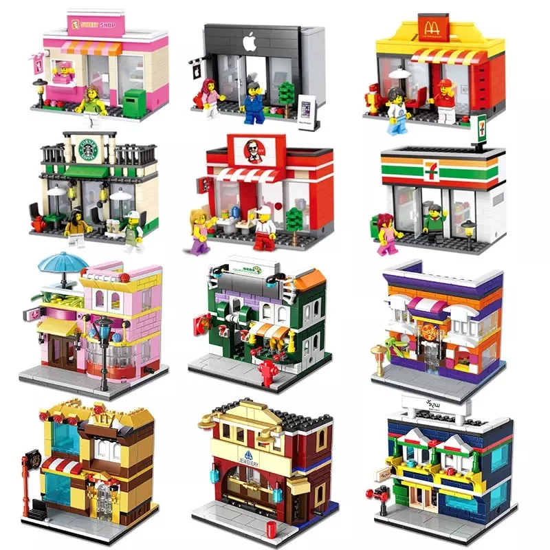 

Mini Puzzle Building Toy City Mini City Street View 12 World Famous Stores Boys and Girls Gifts