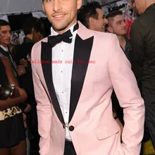 Мужской костюм с блейзером, свадебные деловые Розовые Костюмы, вечерние костюмы, Блейзер, пиджак, брюки, официальный смокинг, костюмы(пиджак+ брюки+ галстук