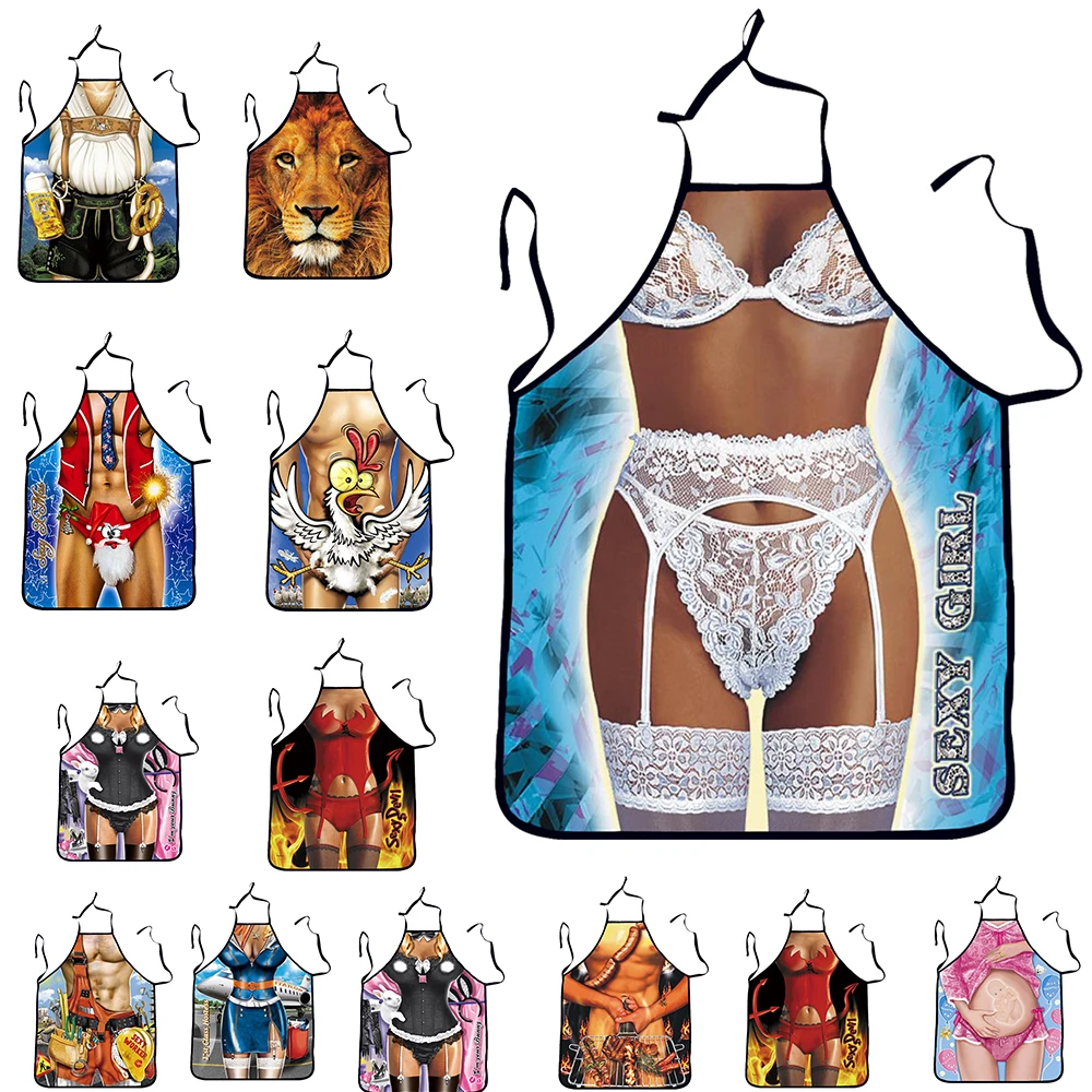 Funny Party Apron Kitchen Cooking Mens
