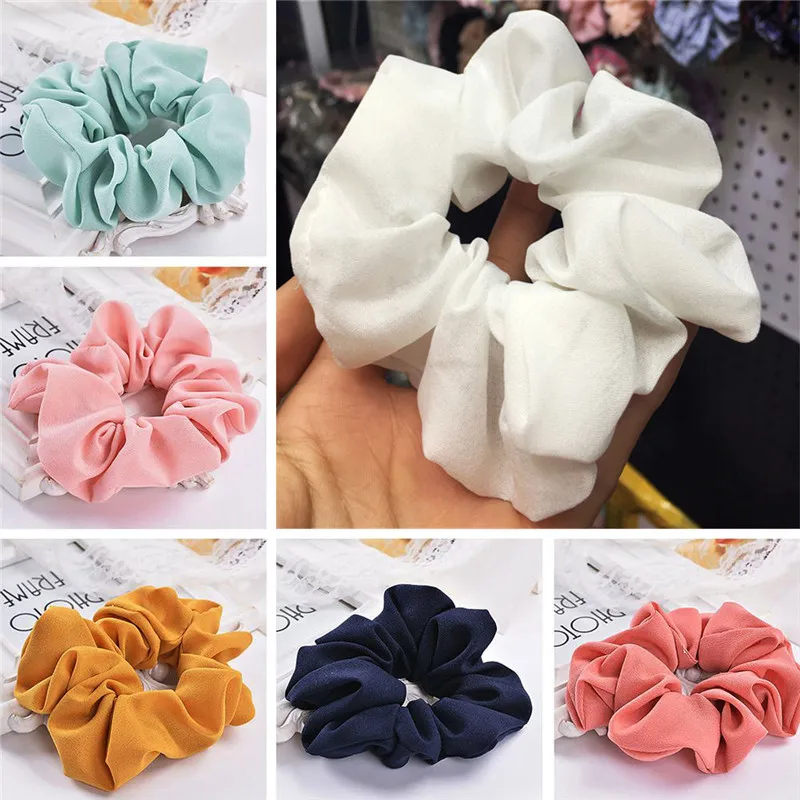 

1 Pcs Chic Trendy Women Girl's Rubber Bands Hair Scrunchies Ties Gum Elastic Ponytail Holder Hair Ring Hair Accessories