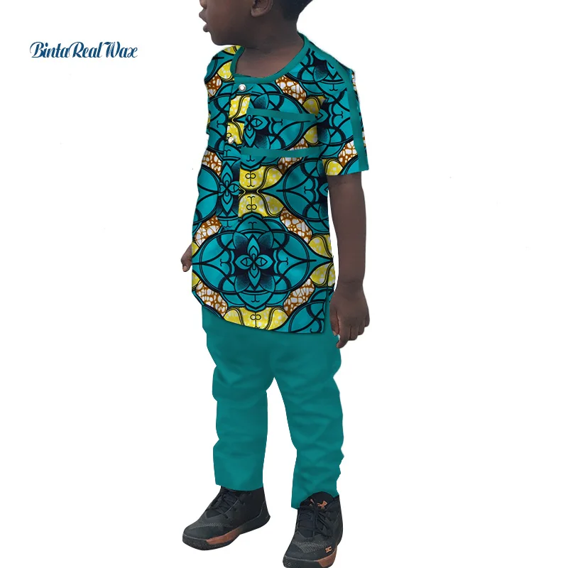 В африканском стиле для мальчиков топы и штаны, комплекты размера плюс, бразильское, богатая в африканском стиле, с рисунком, из кусков, рубашка и штаны, костюмы, детская Костюмы WYT258 - Цвет: 10