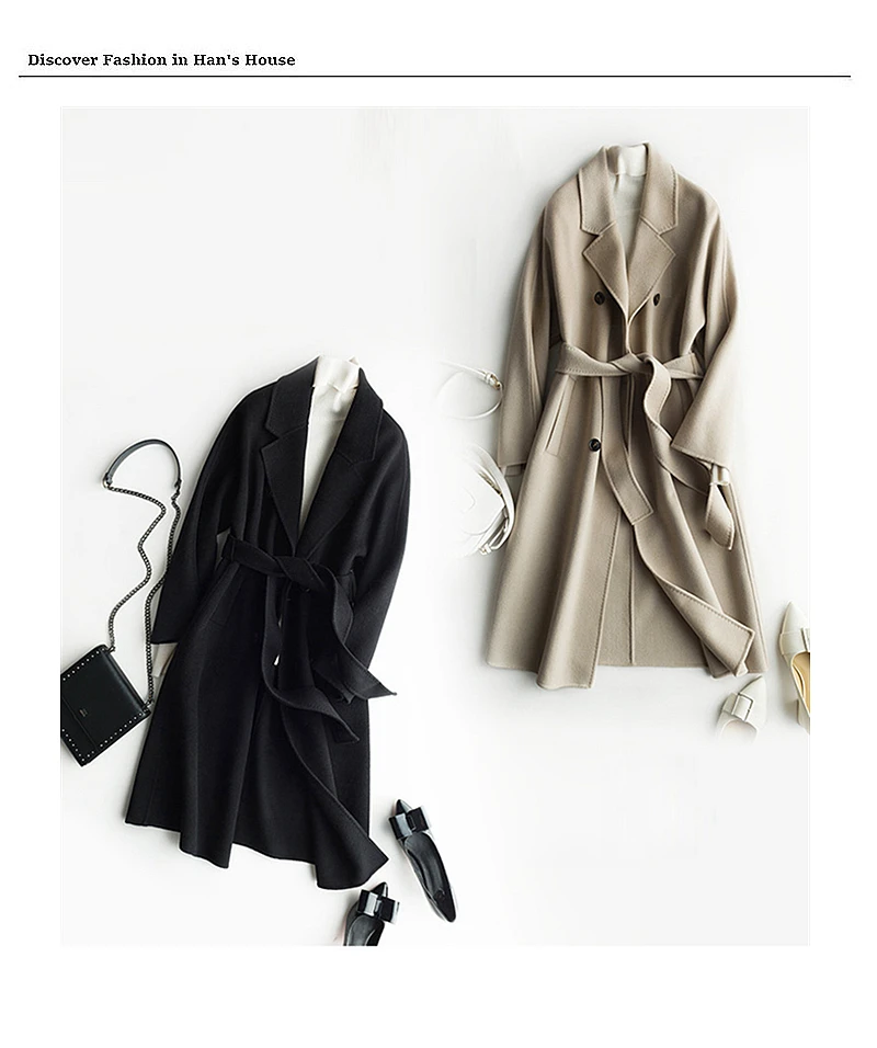 Женское шерстяное пальто Jack из шерсти, классический дизайн, однотонный двубортный пояс, 3 цвета, высокое качество, пальто в английском стиле