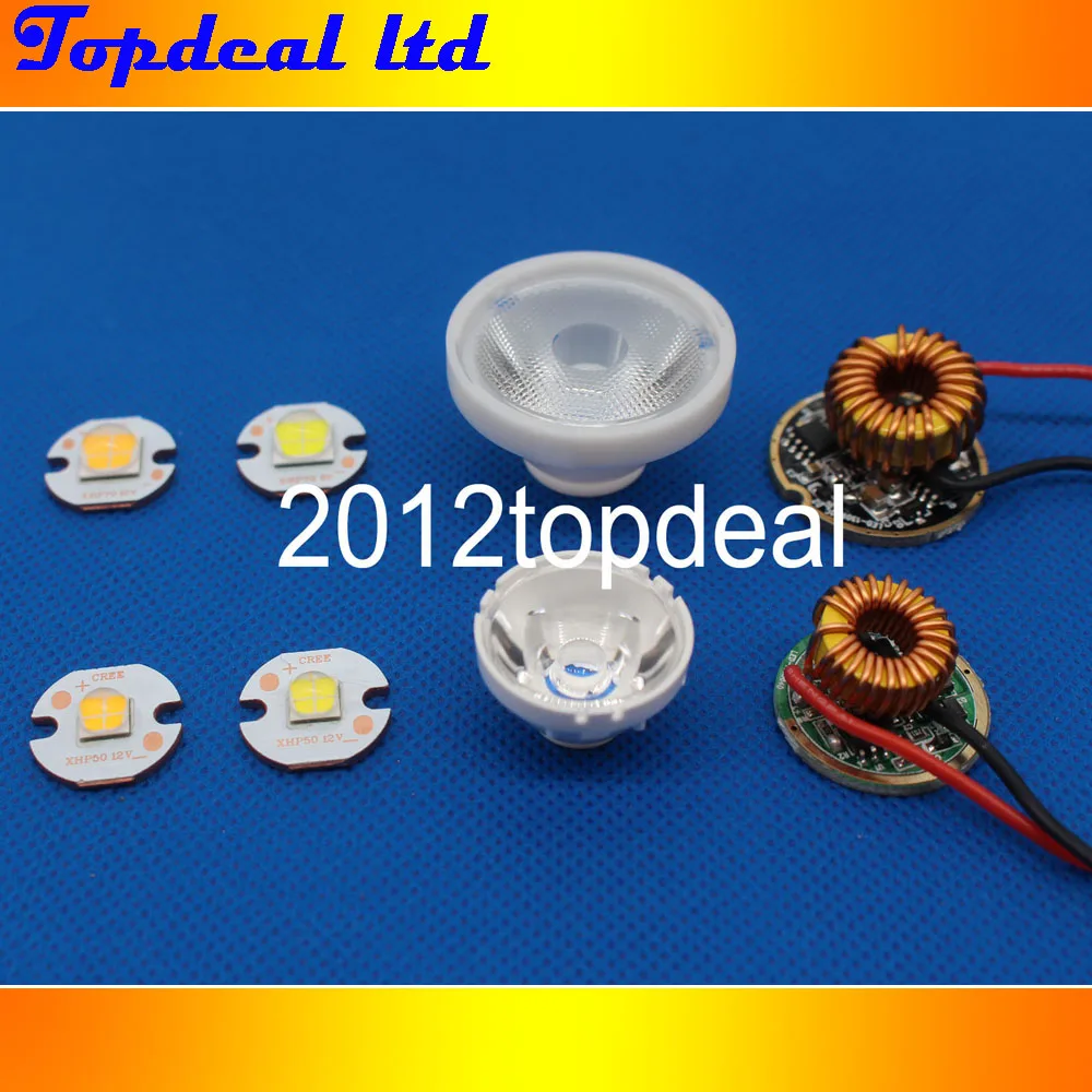 

CREE XHP70 XHP50 6V LED Emitter Cool White warm whtie with 16mm pcb 5 Model Led Power Supply Led Lens free shipping