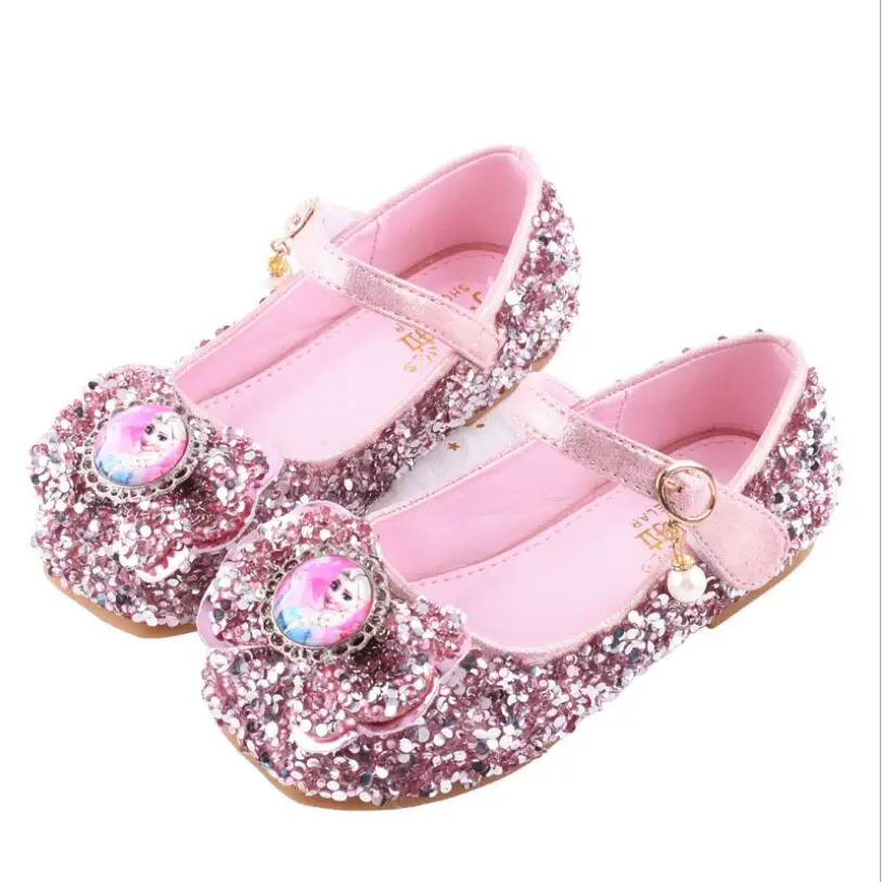 Buy Toddler Girl Snow Queen Sequin Leather Shoes