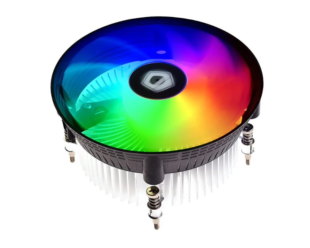 

ID-COOLING DK-03i Rainbow RGB LED Lighting,120mm Big Airflow PWM Fan & Aluminum Heatsink, For Intel 100W CPU Cooler