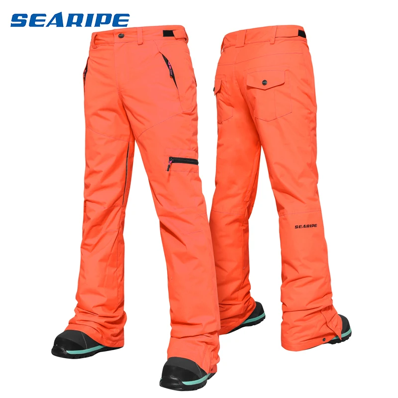 SEARIPE лыжные штаны женские уличные высококачественные ветрозащитные водонепроницаемые теплые парные зимние брюки зимние лыжные сноубордические штаны брендовые