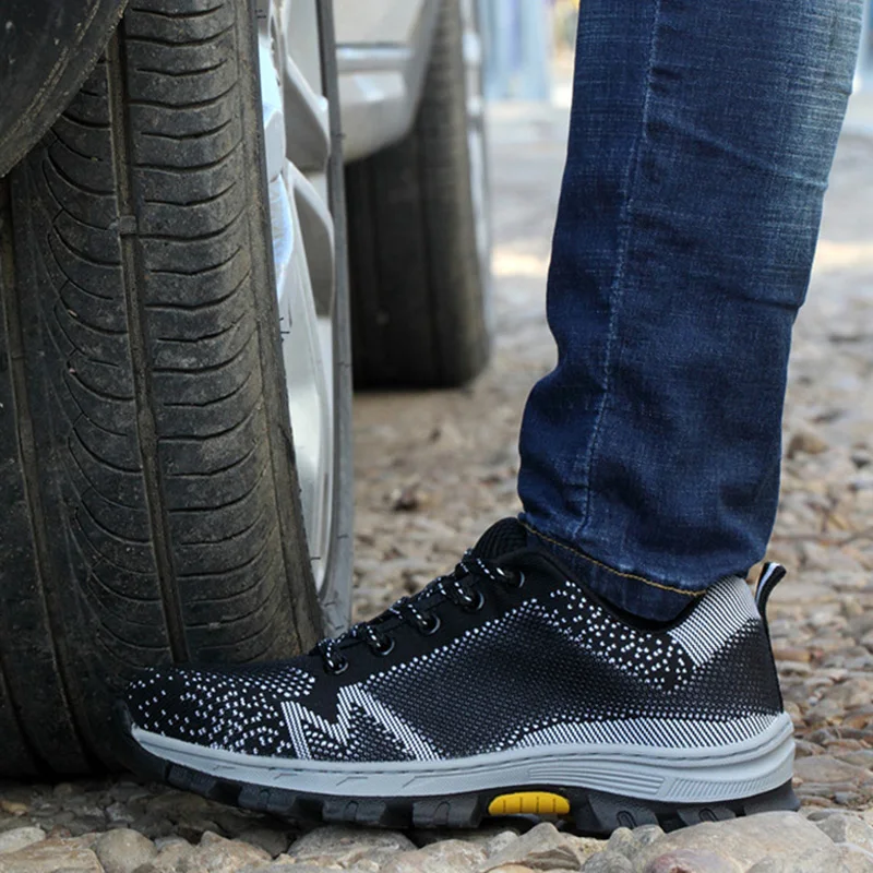 Men Shoes Work Safety Boot Steel Toe Shoes Summer Breathable Flying Woven Anti-smashing Piercing Work Boots Labor Insurance Shoe Men Shoes Work Safety Boot Steel Toe Shoes Summer Breathable Flying Woven Anti-smashing Piercing Work Boots Labor Insurance Shoe