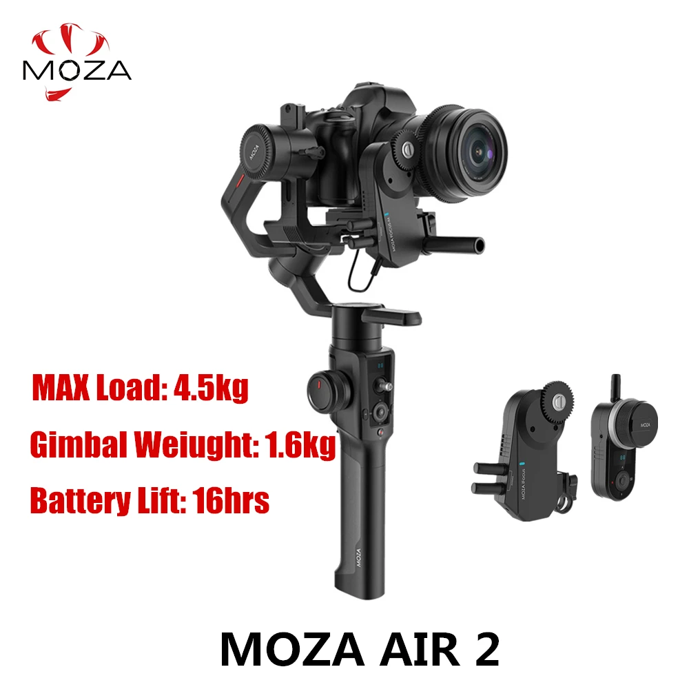 MOZA Air 2 3 Axis Stabilizer Handheld Gimbal Wireless follow focus Load 4.2kg for SONY A73 Canon cameras BlackMagic BMPCC 