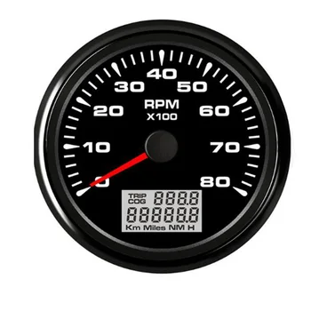 

85mm Tachometer Car Boat Tacho Gauge LCD Digital Hourmeter Waterproof 8000 RPM 6000 RPM Tachometer Gauge With 7 Color Backlight
