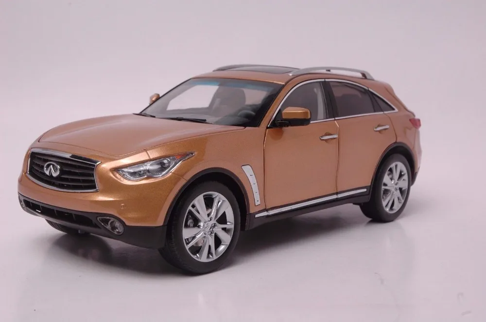 

1:18 литая модель для Infiniti QX70 2014, золотой внедорожник, сплав, игрушечный автомобиль, миниатюрная коллекция, подарок FX50 FX