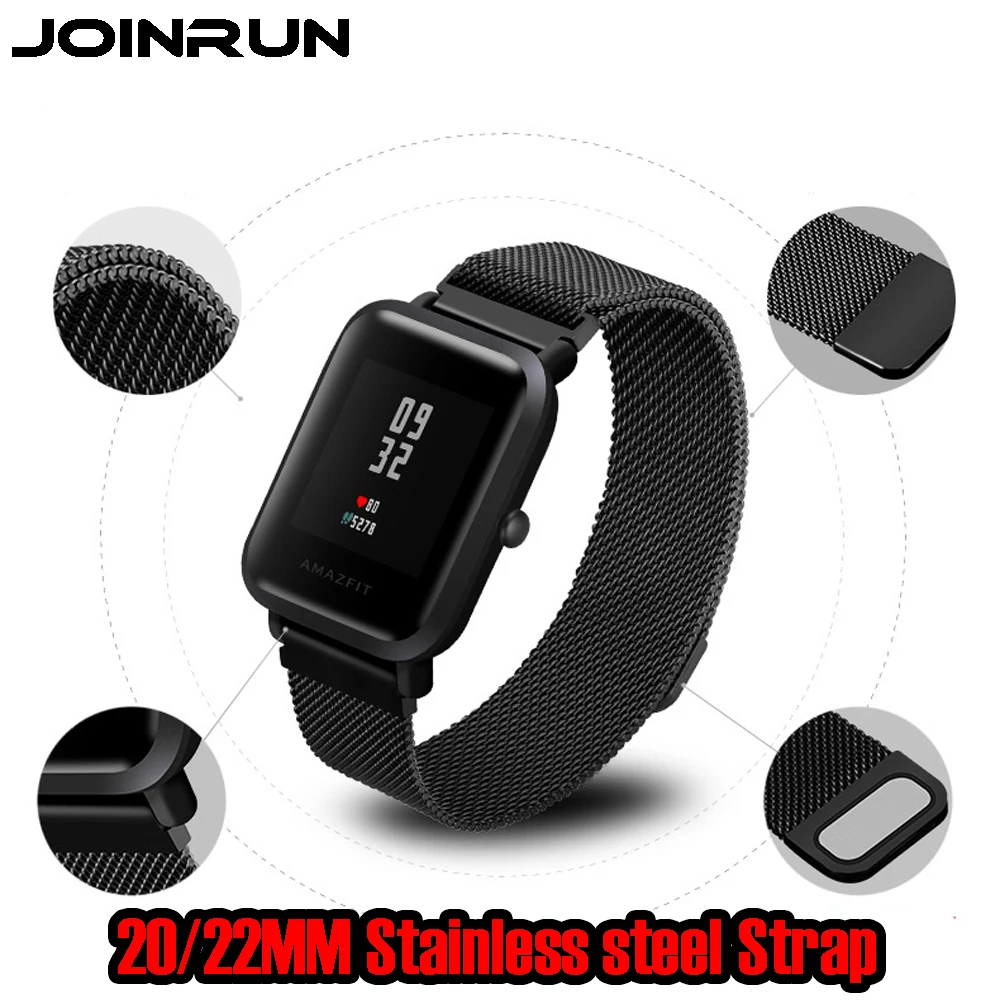 Браслет 22/20 мм для Amazfit ремень Сталь samsung Huami huawei часы 2 из металла
