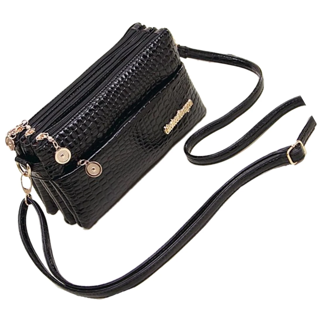 Популярные женские сумки FGGS, маленькая сумка на плечо с узором «крокодиловая кожа», женские сумки-мессенджеры для женщин, сумочка, клатч, черный цвет