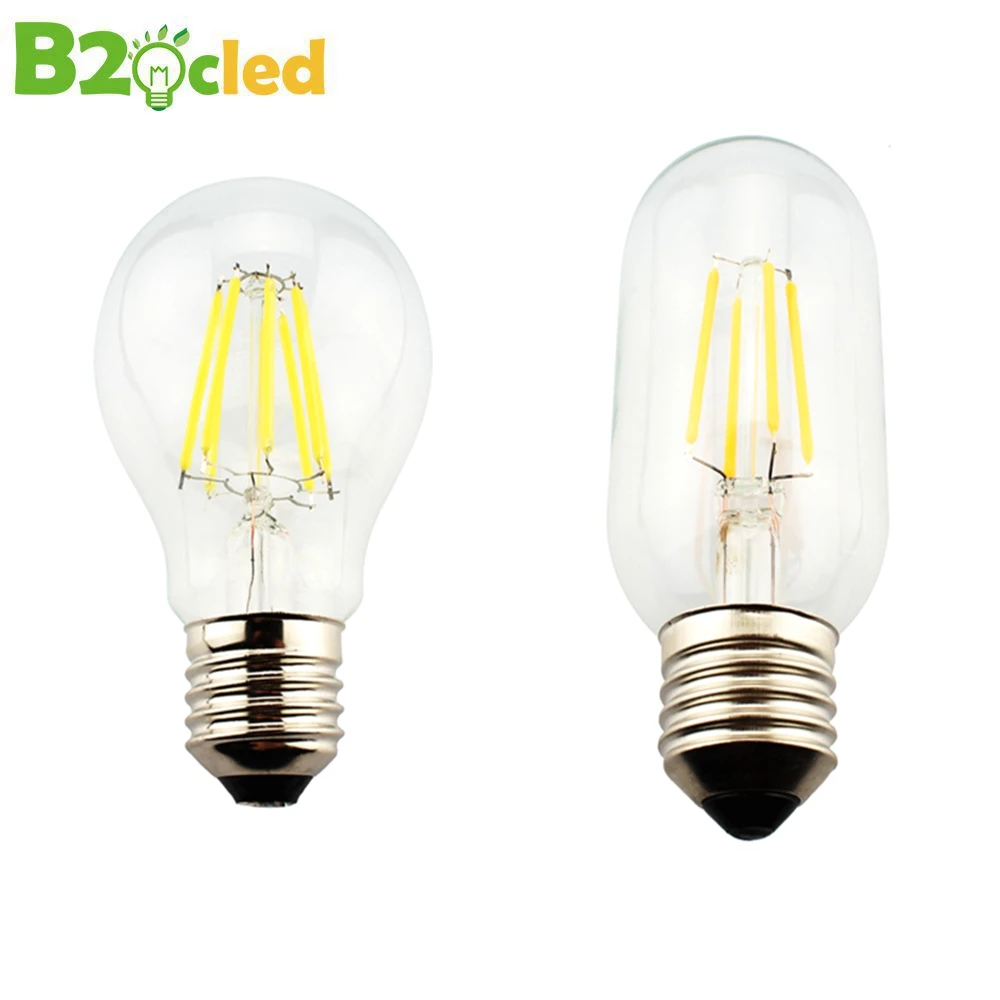 Hot Edison Tungsten filament E27 LED light bulb 2W 4W 6W 8W AC220V A60