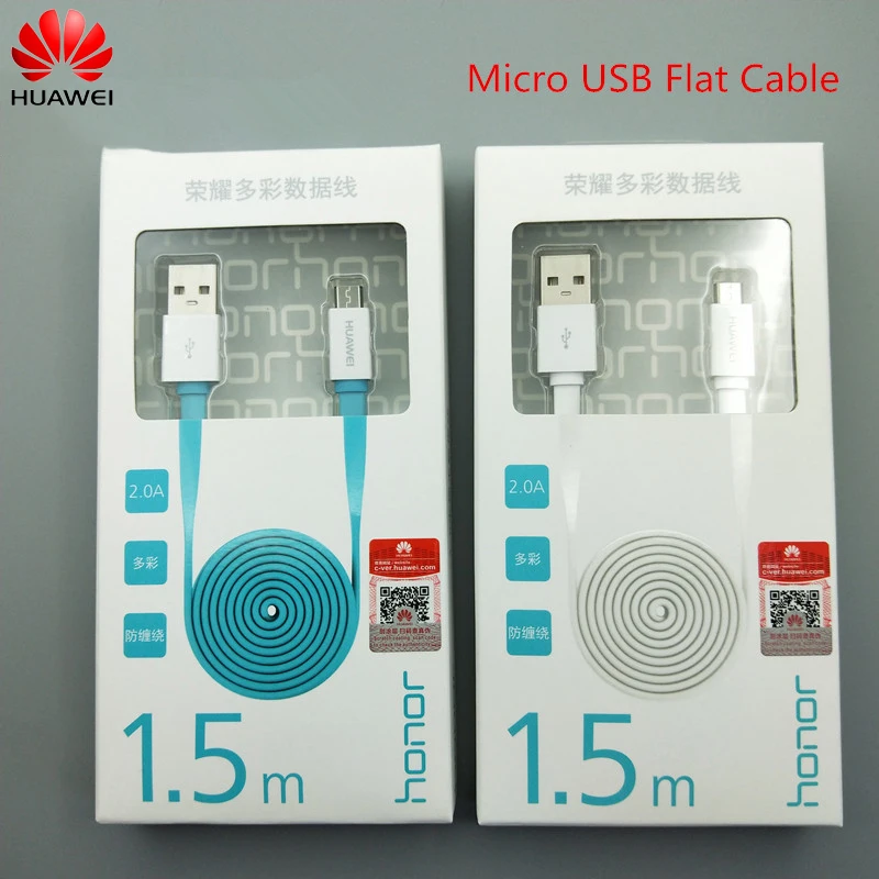 

Original Huawei 2A Flat Micro USB Cable Data Line cord 150CM For Mate 7 8 S p6 p7 p8 p10 lite 6s honor 7 7i 7X 6 6A 6X 5A 5x 5c