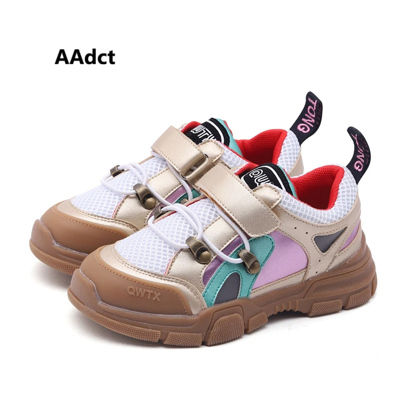 

AAdct New kids sneakers Breathable Mesh children sports shoes for girls Spring boys running shoes Autumn fashion Brand shoes