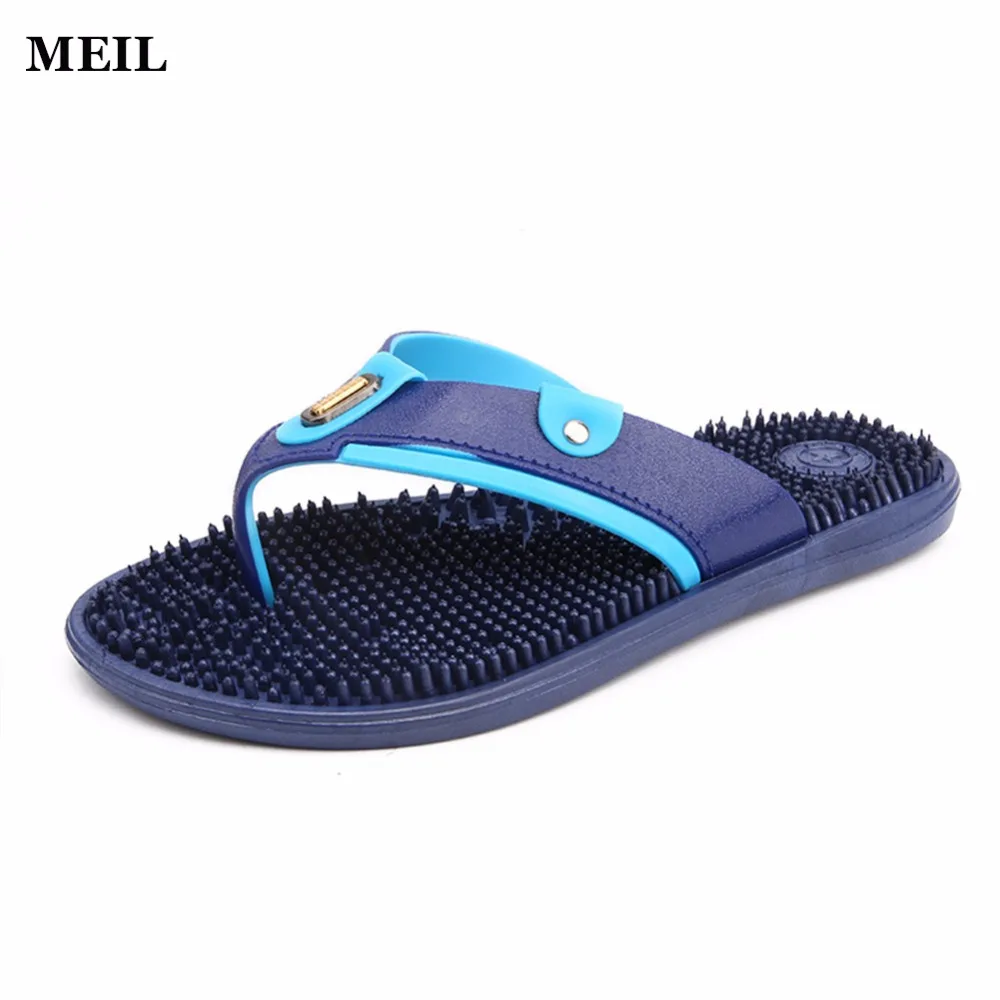 

2018 Summer Slippers Men Casual Sandals Leisure Soft Slides Indoor Acupoint Massage Slippers for Men
