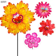 Ветер Спиннер два слоя красочный цветок вертушка ветряная мельница дети детские игрушки сад вечерние украшения подарки ручной работы игры на открытом воздухе