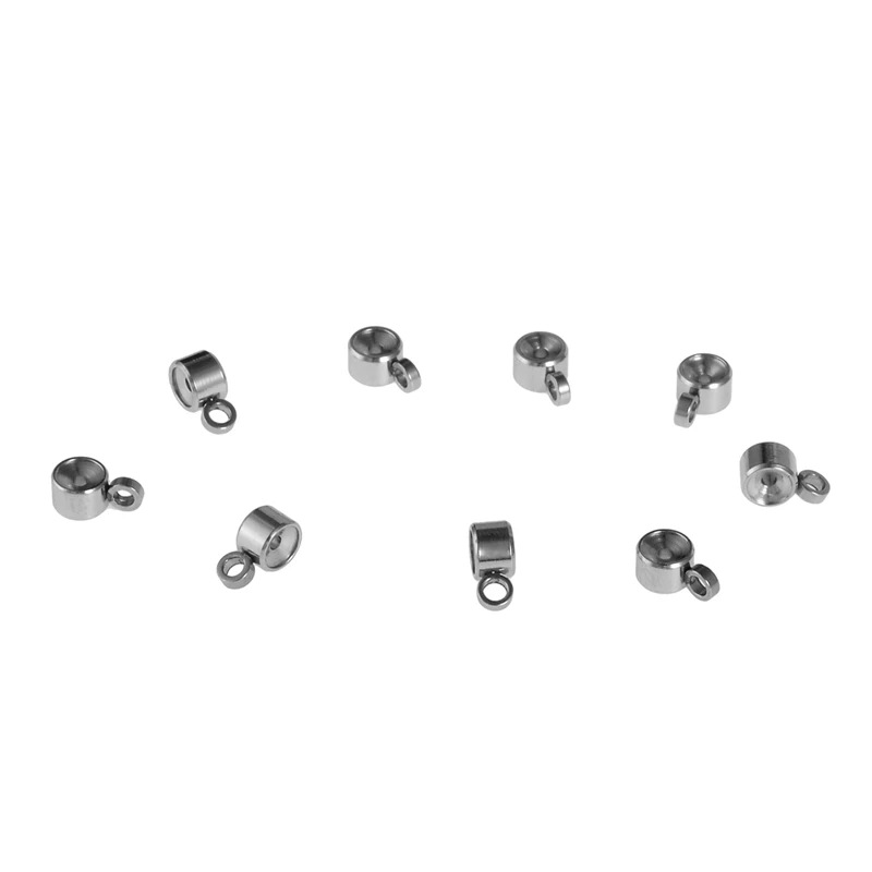 

2016 New Arrival Stainless Steel Cylinder Teacup Pendant With Holes For Necklace Silver Tone,10PCs
