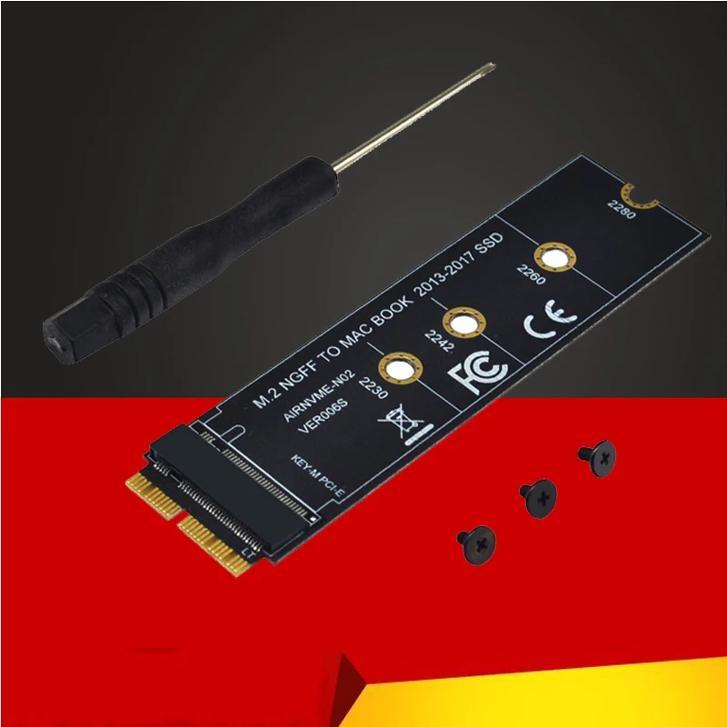 М ключ M.2 PCIe AHCI SSD адаптер для 2013 2014 2015 2017 MACBOOK Air A1465 A1466 Pro A1398 A1502 A1419 Поддержка 2230 2280