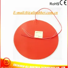 Силиконовый резиновый нагреватель для 3D Printer220v 800 w диаметр 400*1,5 мм клейкий 1 сторона 100 k Термистор 1000 мм свинцовый провод XD-H-M-206