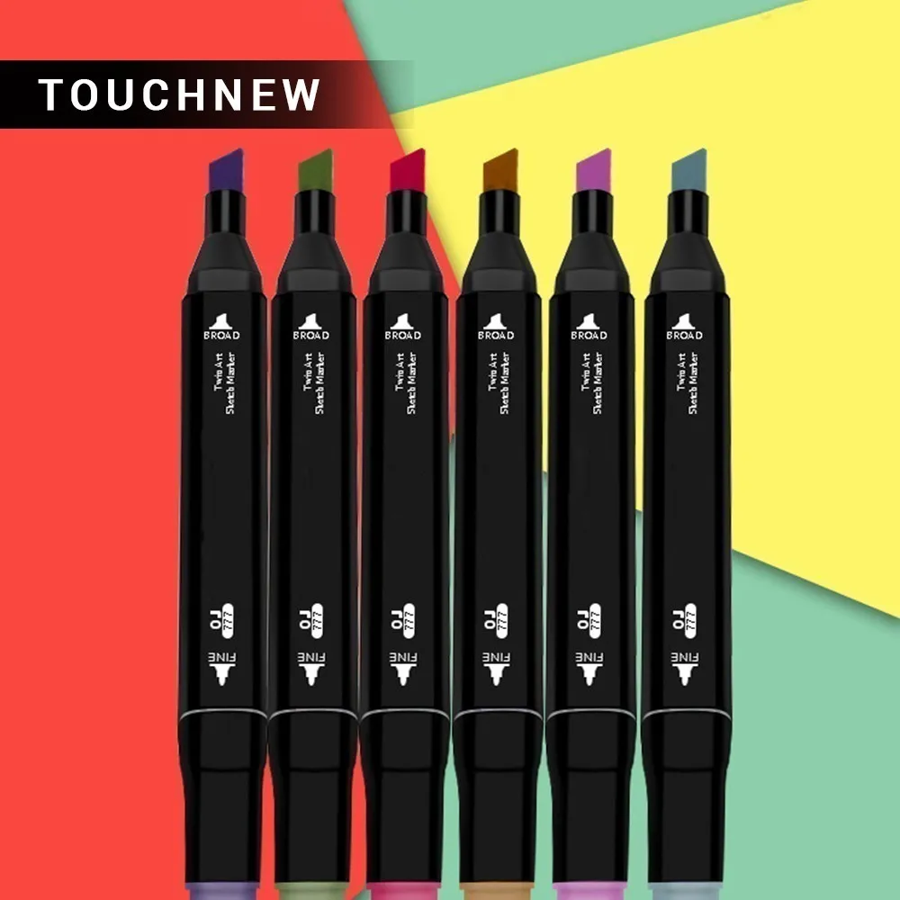 

Durable Three generations of pen set double head alcohol oily 60 80 color marker NEW
