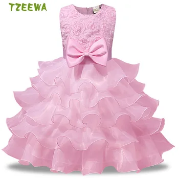

Flower Girls Dresses Kids Clothes Girls Princess Wedding Dress Teenager Christmas Costume Vestidos Teens Children Kid Ceremonies