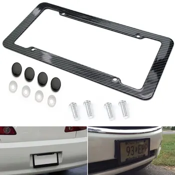 

2Pcs Plate Frame Car License Plate Black Diy Metal License Frames Universal License Plate Frame