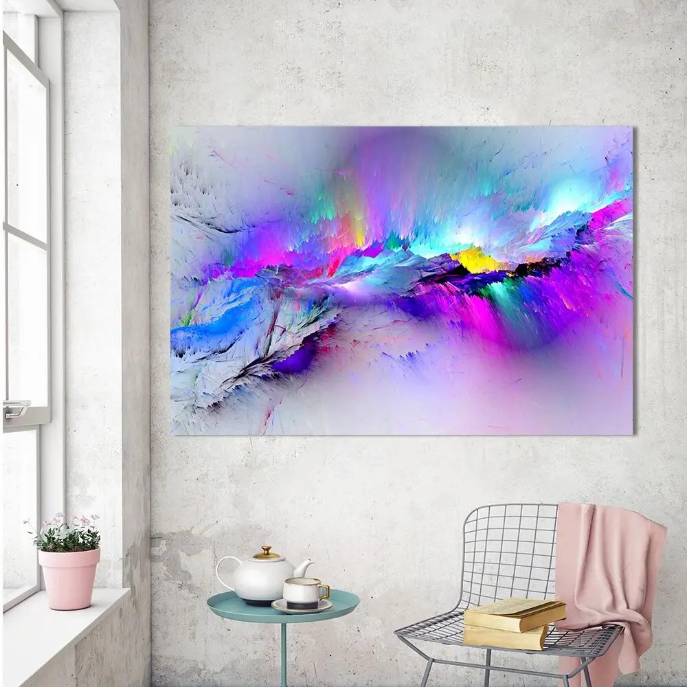

Abstract Painting Oil Painting Wall Pictures For Living Room Home Decor Abstract Clouds Colorful Canvas Art No Frame