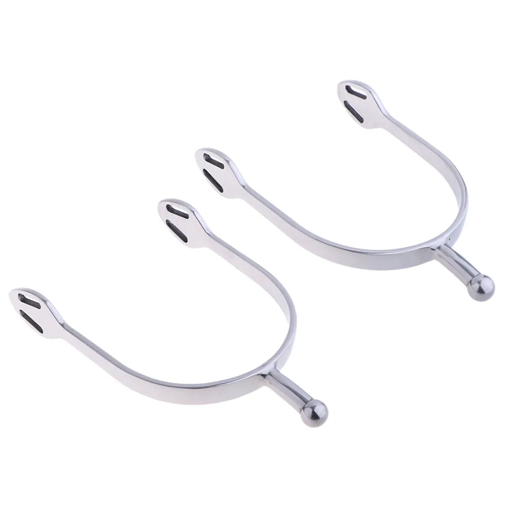 1 Pair Stainless Steel Horse Spurs Equestrian Horse Riding Spurs 14x8x2cm