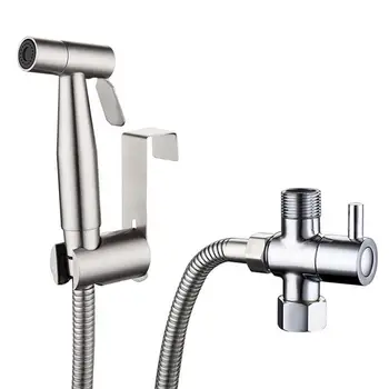 

Stainless Steel Toilet Hand Held Bidet Faucet Sprayer Bidet Set Sprayer Gun Toilet Spray For Bathroom Self Cleaning Shower Head