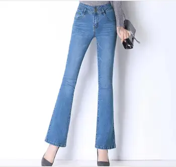 

WYWAN Slim Jeans Women Skinny High Waist Jeans Woman Blue Denim Pencil Pants Stretch Waist Women Jeans Pants Plus Size 2XL 3XL