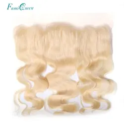 Али Фуми queen hair продукты Волосы remy объемная волна кружева фронтальной 613 Цвет 13x4 швейцарский шнурок Бразильский Человеческих Волос Кружева