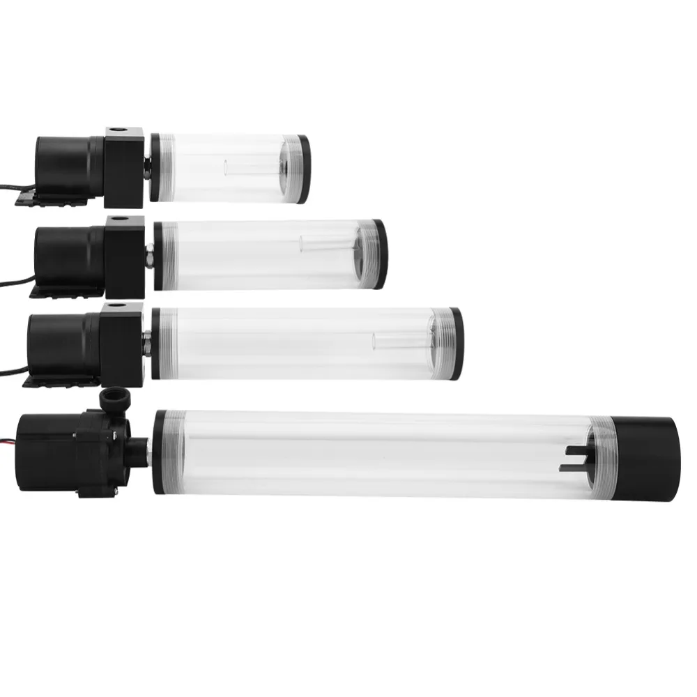 

300mm Acrylic Computer DIY Water Cooling Tank Cylinder Reservoir 19W Pump G1/4 for S600