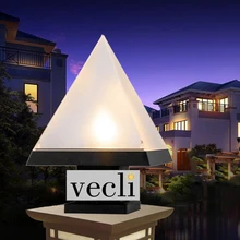Пирамида тени Открытый водонепроницаемый столб лампа вилла забор двери жилой внешний светильник во дворе фонари-колонны