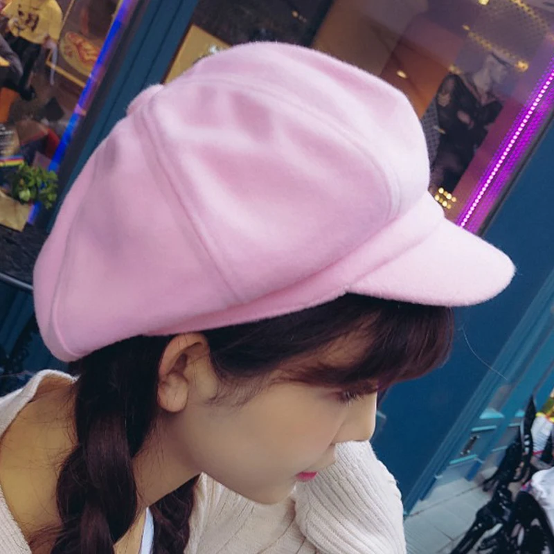 

Super warm Fashion Artist Wool Women Beret Hat For Women Cap Female Cap Casual Dome Bare Chapeu hats Boina