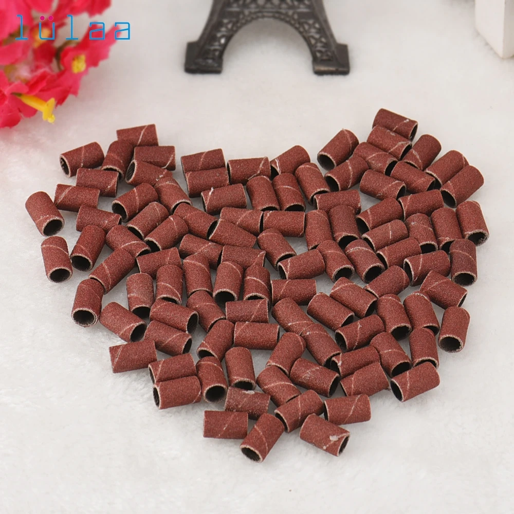 

GRACEFUL 100Pcs Sanding Bands Drums Sleeves 80 Grits Mandrels For Dremel Tool Bandas de lijado new