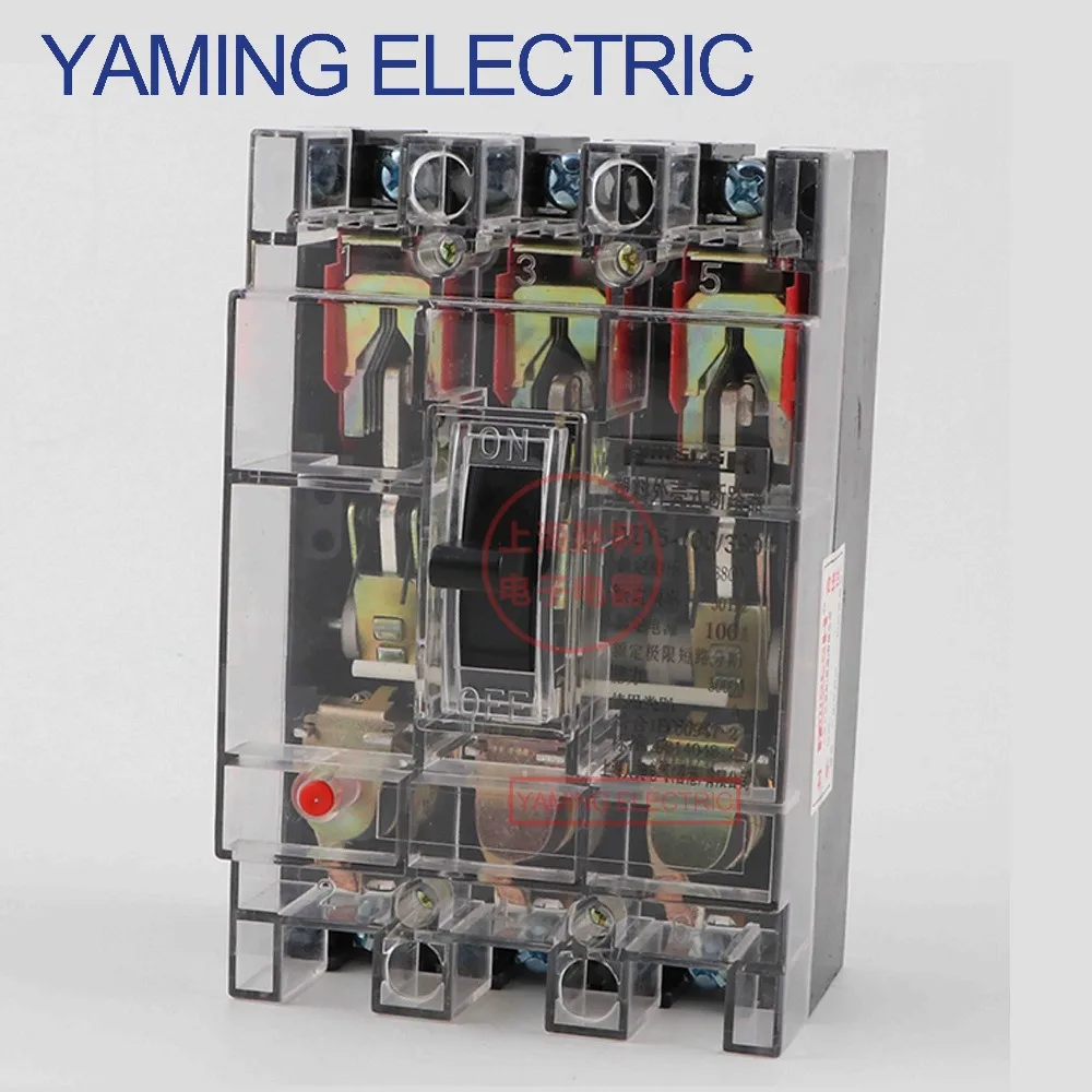 

P254 New type Transparent Molded Case Circuit Breaker /MCCB/ Air switch Protector DZ15-100/390 100A 3 phase ON-OFF