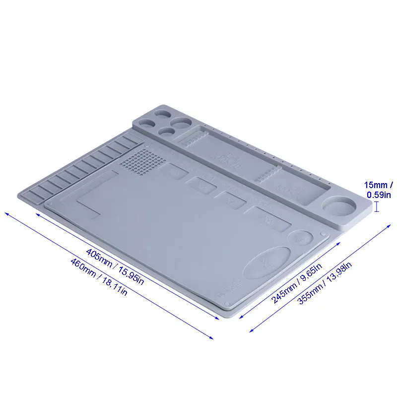 2 in 1 Heat-resistant Soldering Mat Silicone Insulation Mat Solder Desk Pad For BGA Soldering Repair Work Station