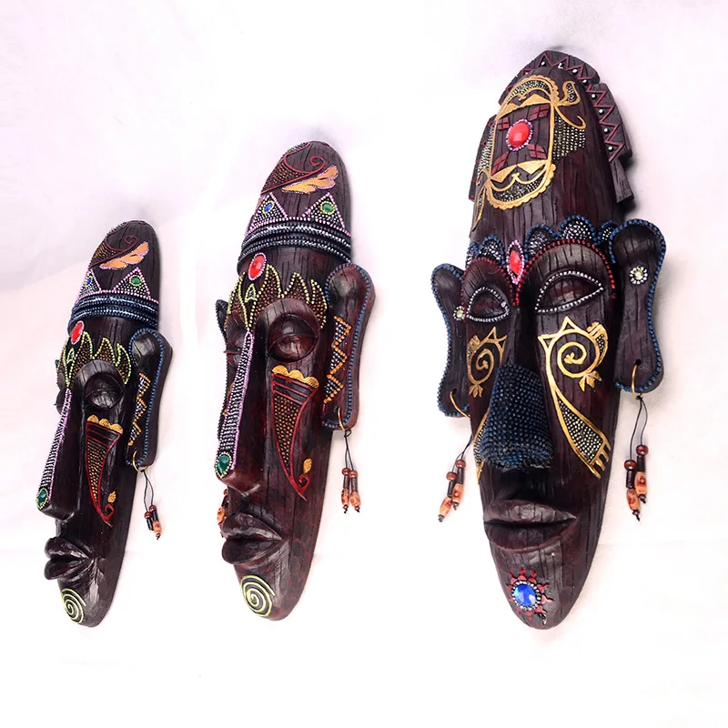 

head Arts Crafts Creative African masks hanging ornaments on the wall hanging bar tattoo shop wall mural wall personality