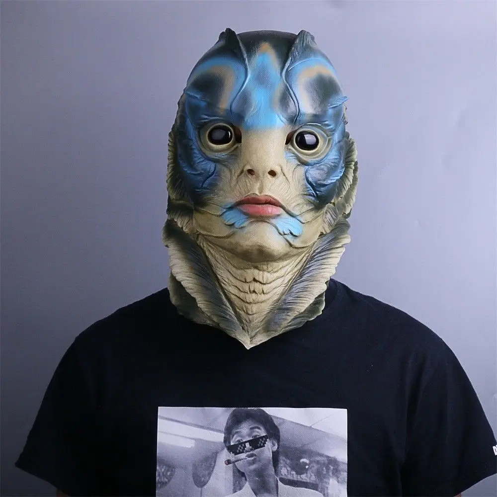 Cosplay 2018 Movie The Shape of Water Mask Merman Mermaid Halloween Latex Mask1