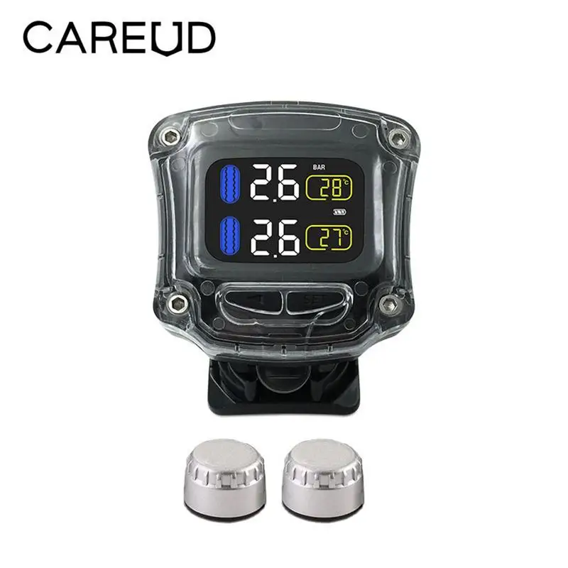 M3-B беспроводной мотоцикл TPMS в режиме реального времени система контроля давления в шинах универсальная 2 внутренняя и внешняя датчики ЖК-дисплей - Тип: Built in  01