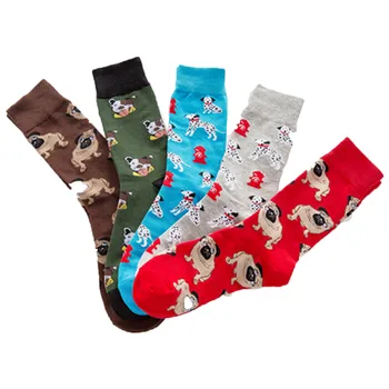 

Winter Autumn New Men In Tube Sock Cartoon Dogs Men Socks Fashion Cotton drop shopping