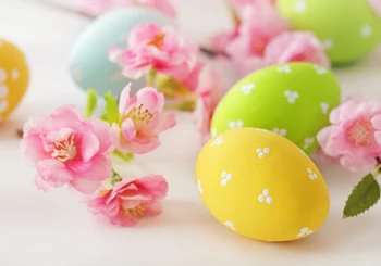 

Yellow Eater Egg Printed Newborn Baby Photo Backdrops Art Fabric Backdrop For Studio Photography Backgrounds D-9910