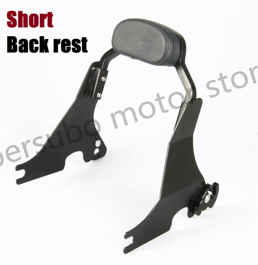 Black Short Passenger Backrest Sissy Bar For Harley Sportster 883