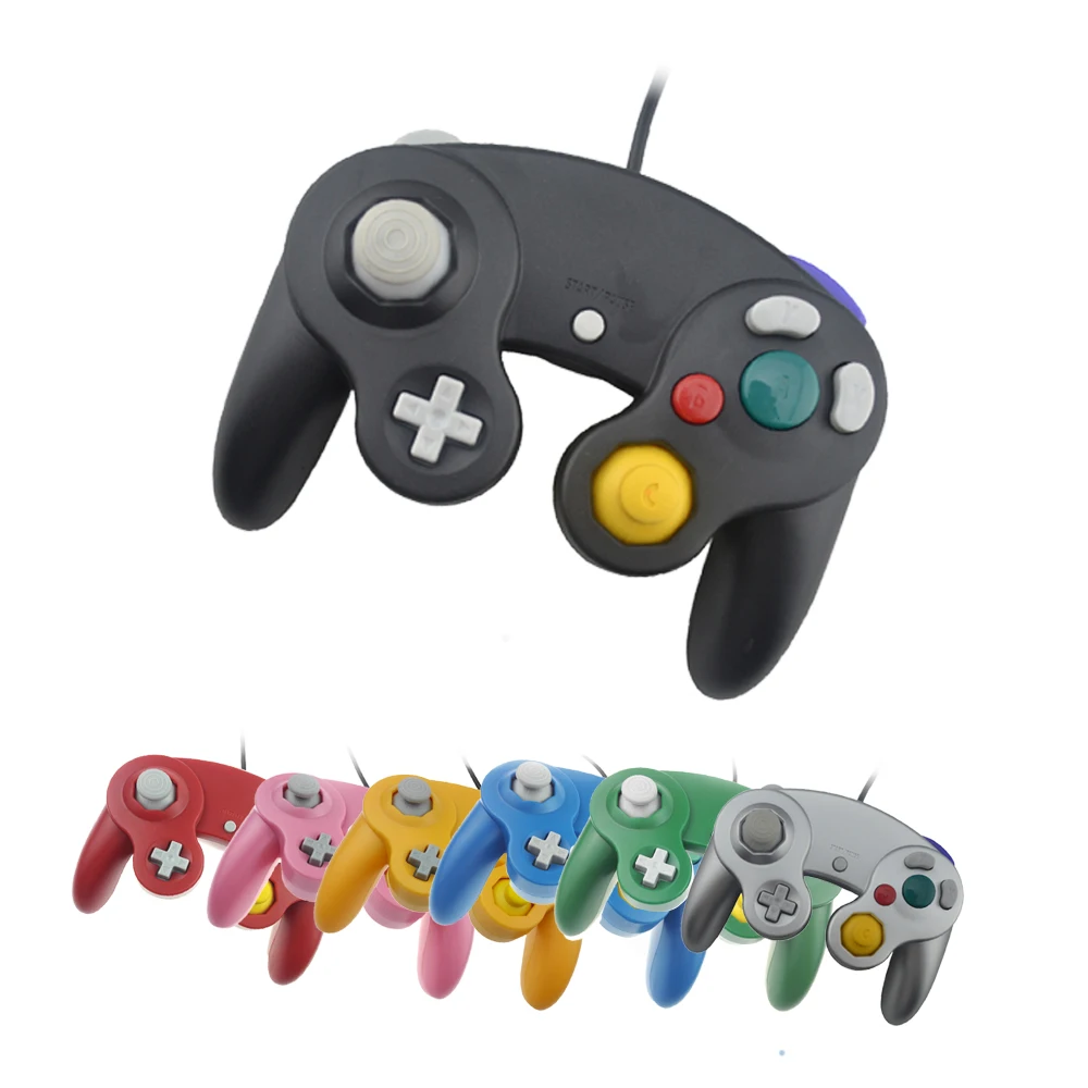 

50PCS a lot 8 colors For Gamecube/NGC GC interface Wired 1 button Controller Joystick/joypad For Nintendo Gamepads