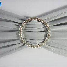 Горячая серебряная лайкра спандекс стул с алмазной пряжкой для украшение для стула/Эластичный чехол стул пояса