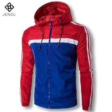 2017 Men Spring Windproof Waterproof Patchwork Hooded Jackets Zipper Coats Men’s Casual Fashion Slim Fit Jackets Tracksuits Male